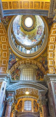 Vatikan Şehri, İtalya: 11 Ekim 2017: iç St Peter's Basilica Katedrali Roma, İtalya