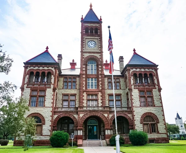 Historiska de Witt County Courthouse i Cuero, Texas längs självständighets stigen — Stockfoto