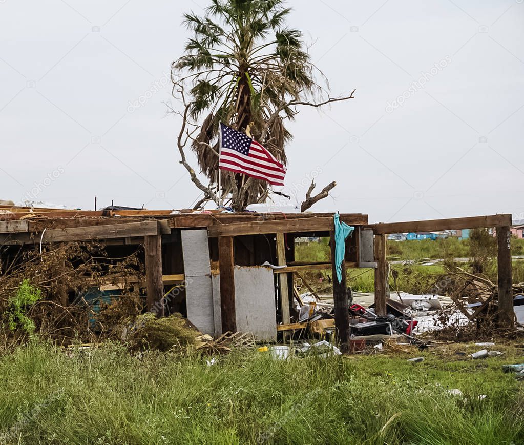 Powerful Hurricane Harvey's Destruction on Texas Coast