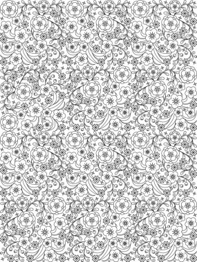 çiçek doodles sorunsuz desen_3