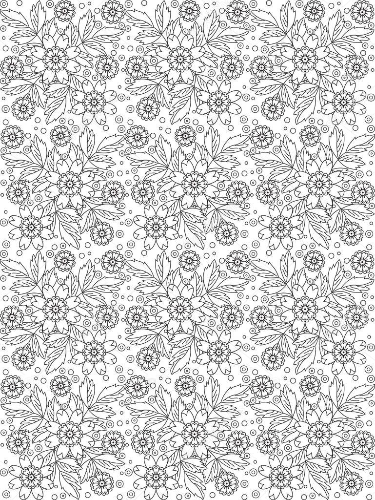 flower doodles seamless pattern_5
