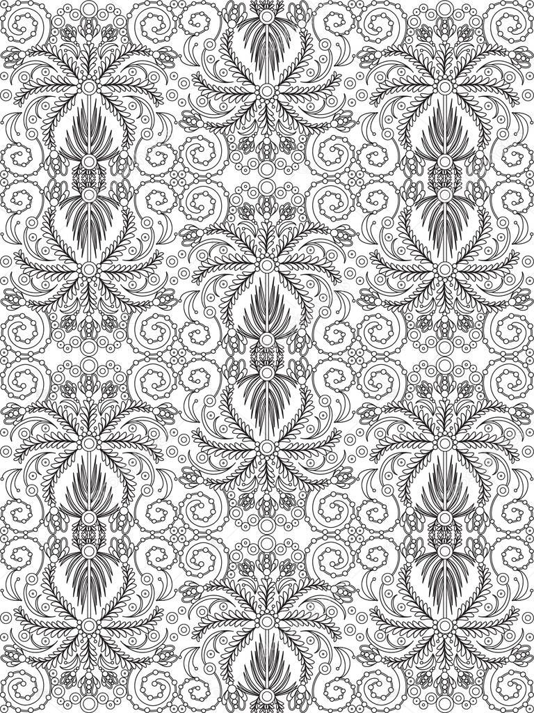 flower doodles seamless pattern_6