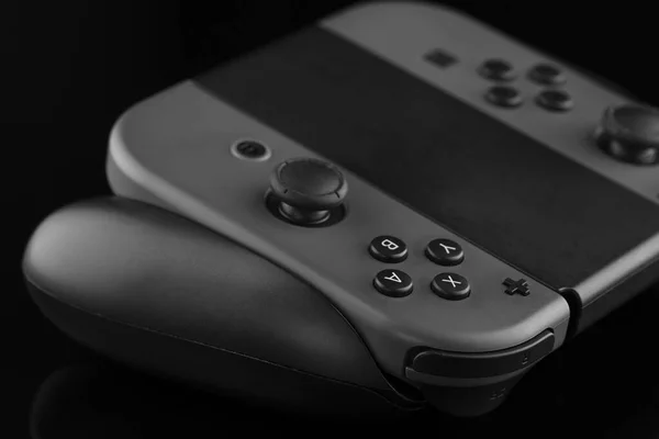 Manette Jeu Sur Une Table Noire — Photo