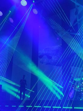 Zürih, İsviçre - 25 Haziran 2019: Ünlü grup Tool with Maynard James Keenan, Hallenstadion'da canlı performans sergiledi
