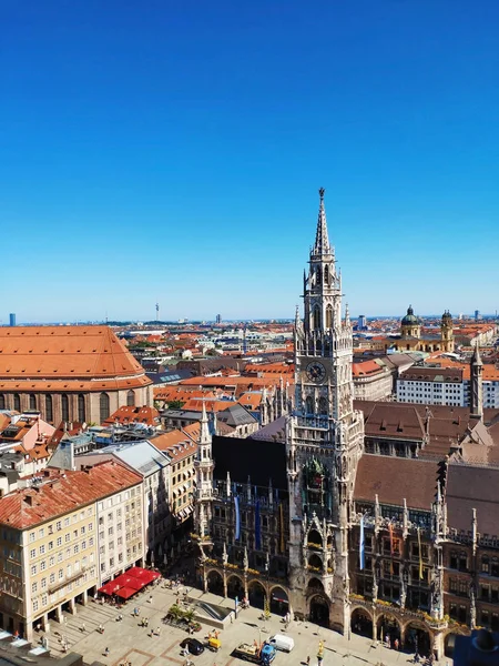 Munique Alemanha Junho 2019 Nova Câmara Municipal Praça Marienplatz Munique — Fotografia de Stock