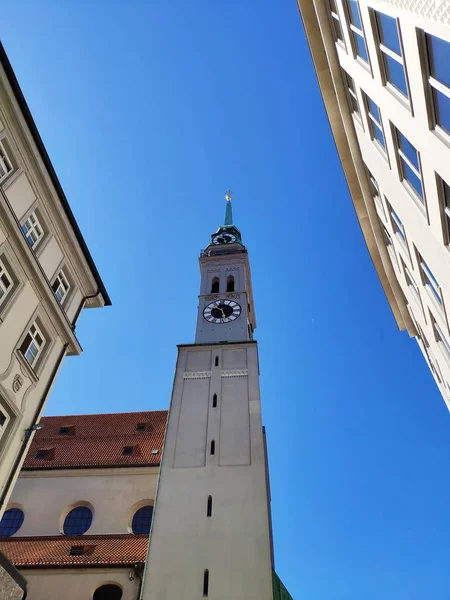 Torre Iglesia San Pedro Munich Baviera Alemania — Foto de Stock