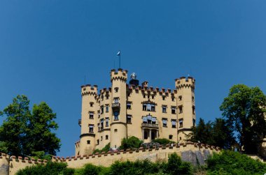 Almanya 'nın Bavyera Alplerindeki Hohenschwangau kalesi.