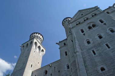 Fussen, Almanya - 29 Haziran 2019: Neuschwanstein Kalesi