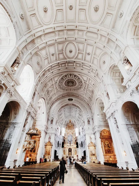 Munich, Germany - June 28, 2019: Interior of St. Michaels Church in Munich — Stock Photo, Image