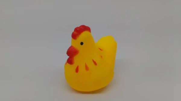 Plastic Chicken Toys Play Bathing — Stock Photo, Image
