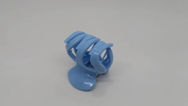 Gravata Cabelo Plástico Azul — Fotografia de Stock