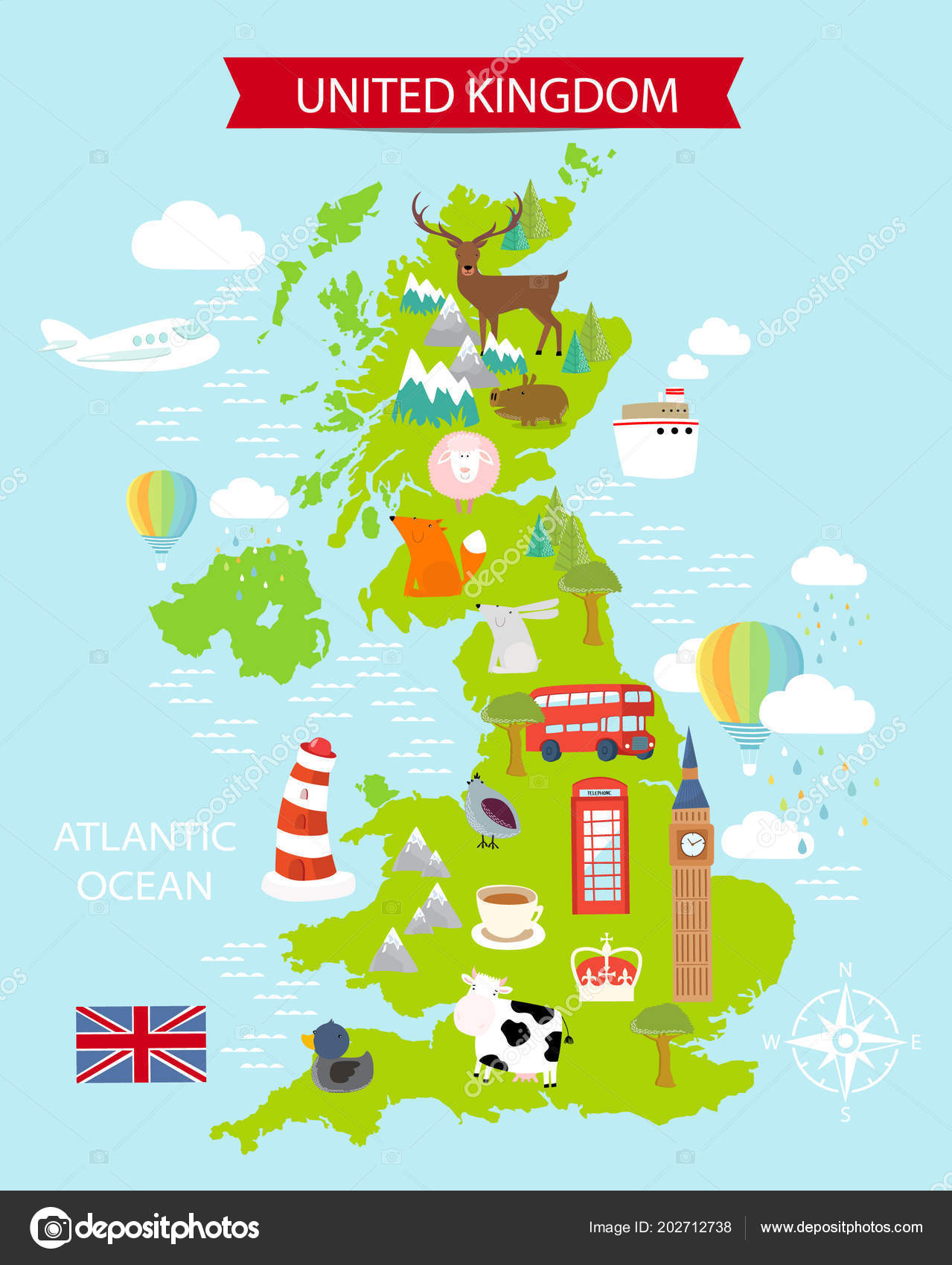 Map United Kingdom Animals Places Interest Poster Children United Kingdom Stock Vector Image by ©utchenko_olga #202712738 Map United Kingdom Animals Places Interest Poster Children United Kingdom Stock Vector Image by ©utchenko_olga #202712738