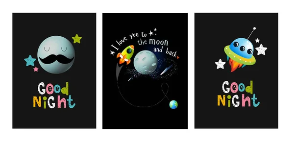 Je T Aime Jusqu A La Lune Et Retour Image Vectorielle Par Utchenko Olga C Illustration 98967230