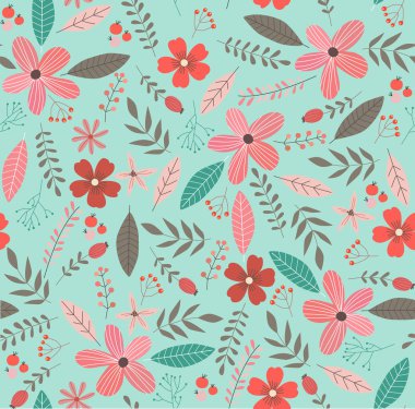 Küçük çiçekteki sevimli çiçek deseni. 