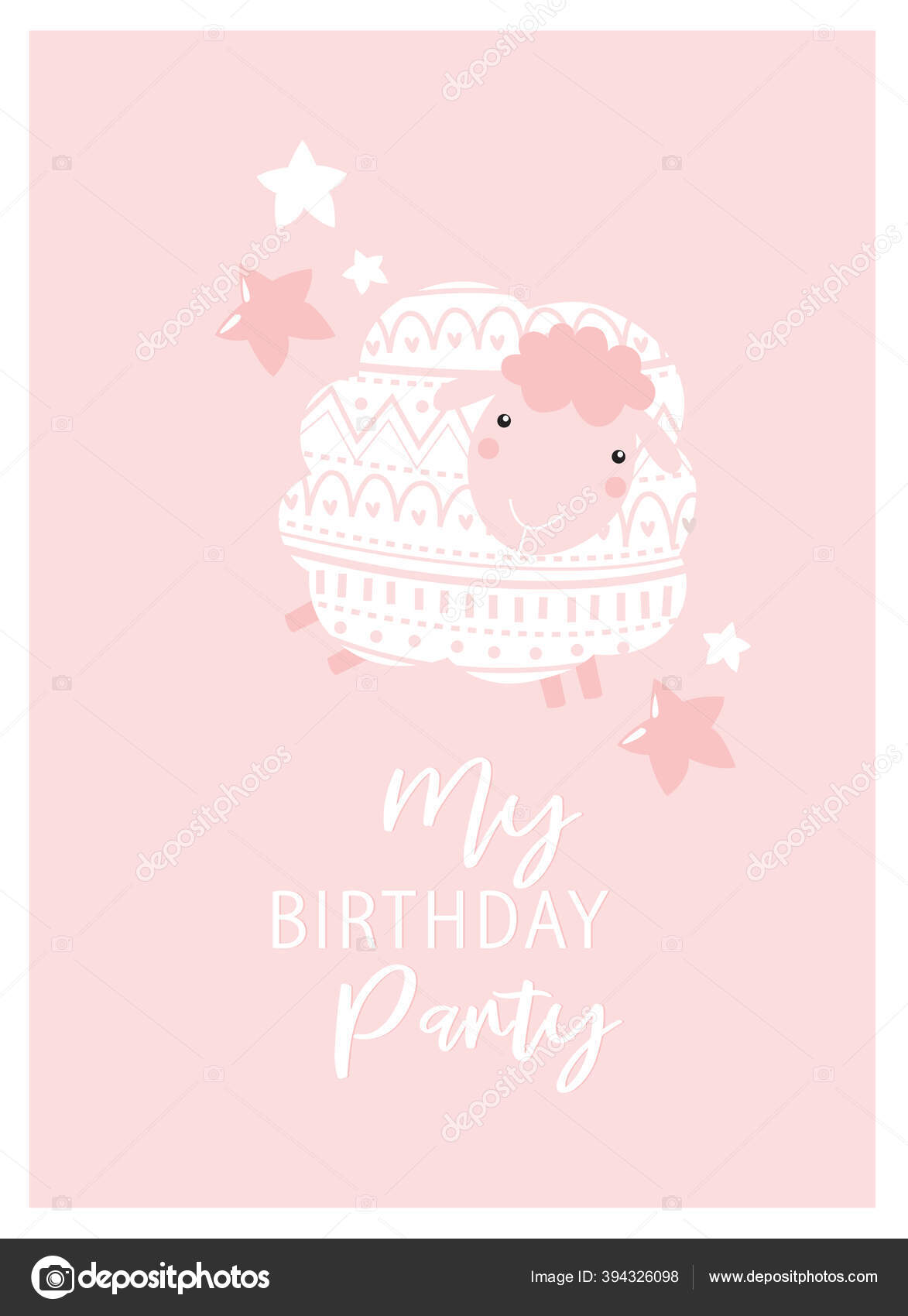 Imprimir Cartaz Vetor Com Cordeiro Minha Festa Aniversário Cordeirinho Dos  Vetor de ©utchenko_olga 394326098, image size:1173x1700