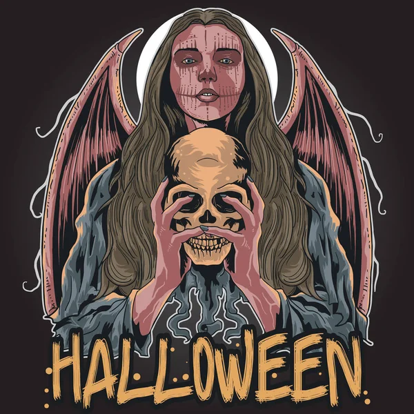 Manifesto Della Festa Halloween Illustrazione Vettoriale — Vettoriale Stock