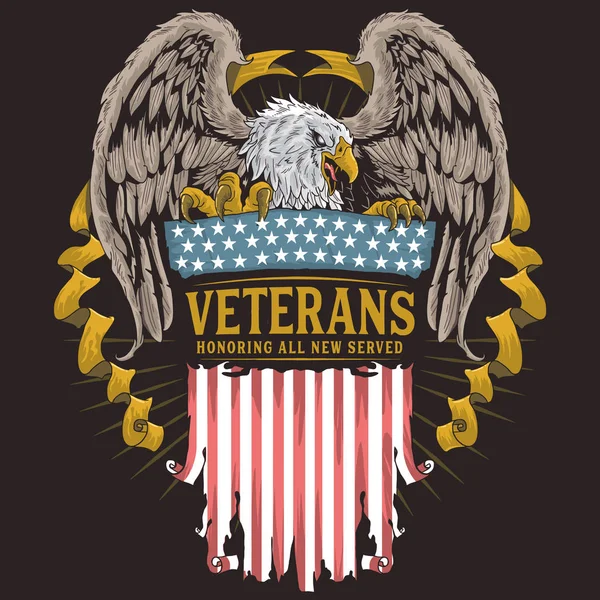 Veterans Day Poster Vector Illustration — Stock Vector