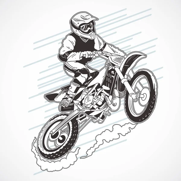 Motor Cross Extrém Motor Vektoros Illusztráció — Stock Vector