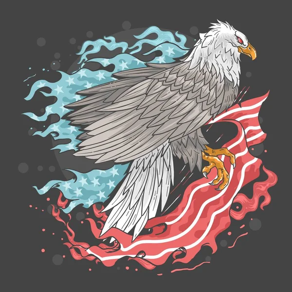 Drapeau Aigle Usa Illustration Vectorielle — Image vectorielle