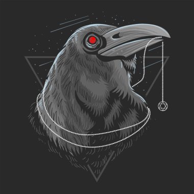 Crow Head VECTOR Sanat Çalışması