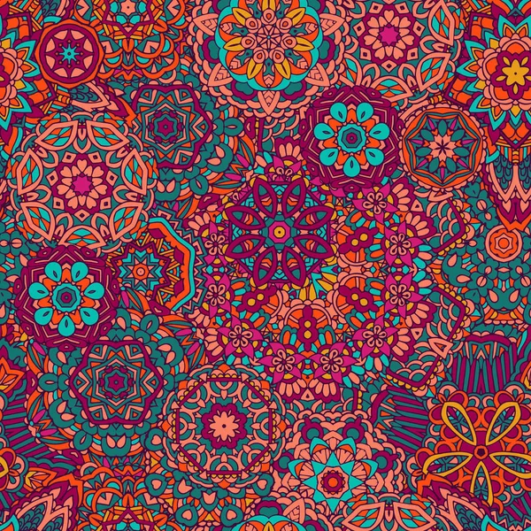 Motif sans couture ornement mandala . — Image vectorielle