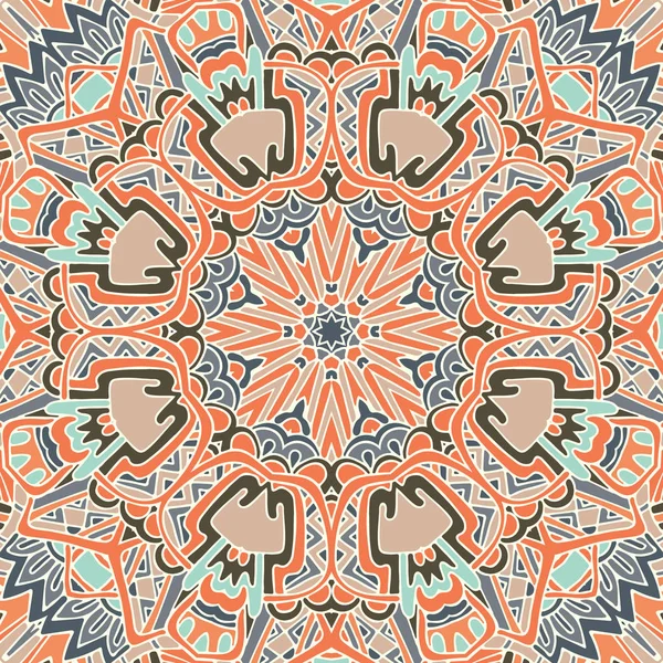 Барвистий племінний етнічний святковий абстрактний квітковий векторний візерунок — стоковий вектор