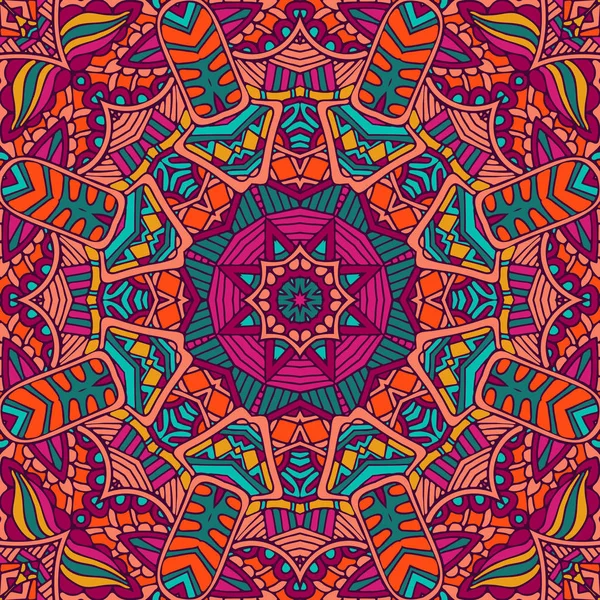 Красочный племенной этнический праздник Абстрактный цветочный векторный узор — стоковый вектор