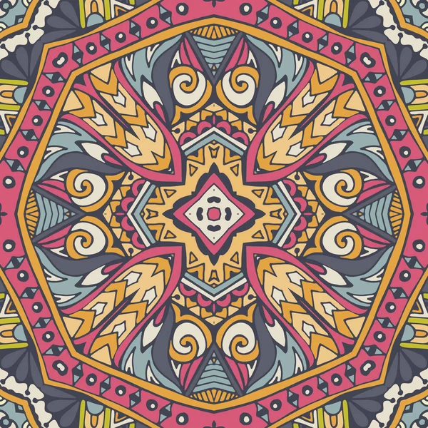 Aztec geometrische abstrakte Linienkunst nahtlose Muster — Stockvektor