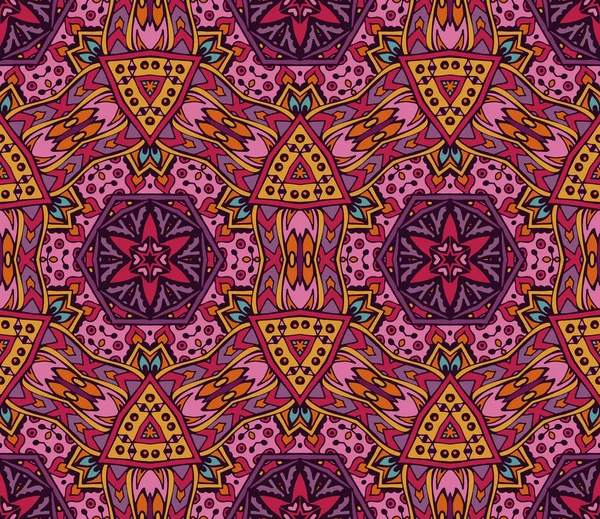 Tribal vintage abstracte geometrische etnische naadloze patroon ornamentaal — Stockvector