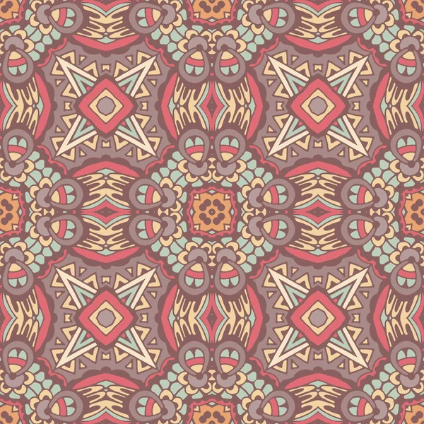 Abstrait coloré géométrique ethnique sans couture motif ornemental — Image vectorielle