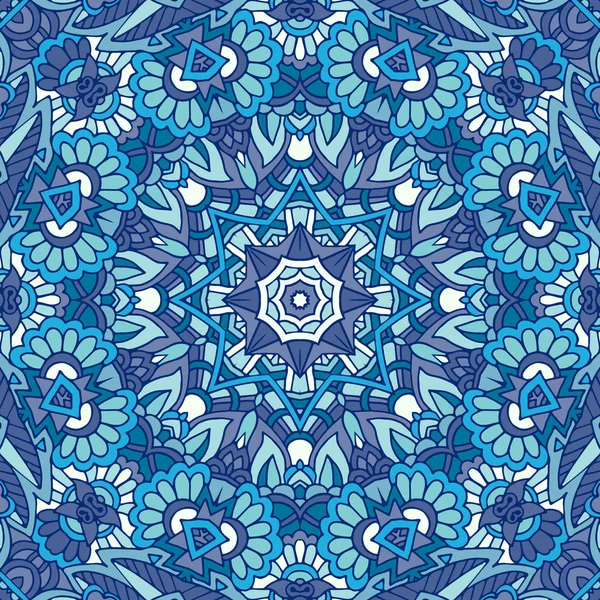 青い抽象冬背景シームレスなベクトル パターン — ストックベクタ