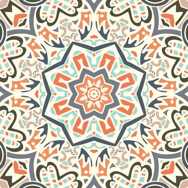 Azulejos geométricos abstractos bohemia étnica sin costura patrón ornamental — Foto de stock gratis