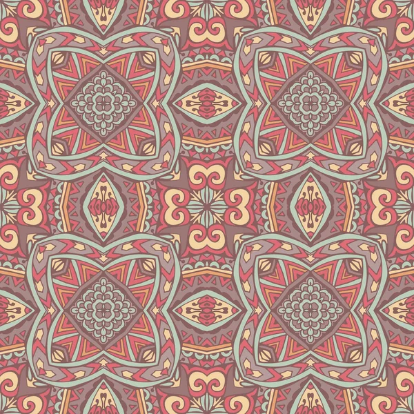 Estampado geométrico étnico. Textura de fondo repetitivo colorido . — Vector de stock