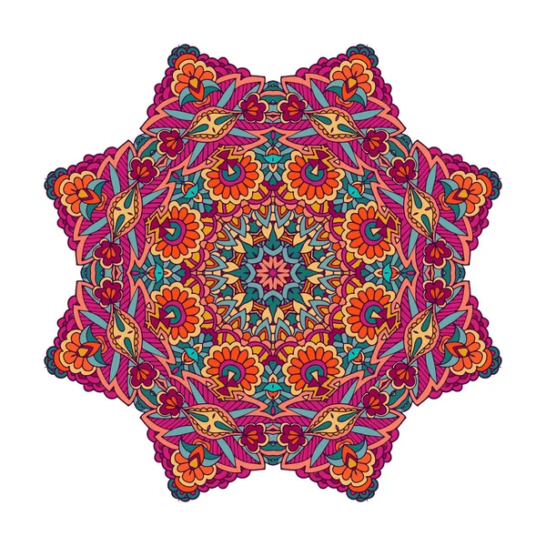 Mandala floral design ornement coloré élément élégant — Image vectorielle