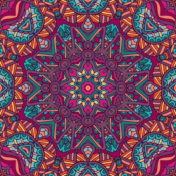 Färgglada stam etniska festliga Abstrakt blommig vektor mönster — Stock vektor