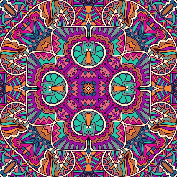 Färgglada stam etniska festliga Abstrakt blommig vektor mönster — Stock vektor