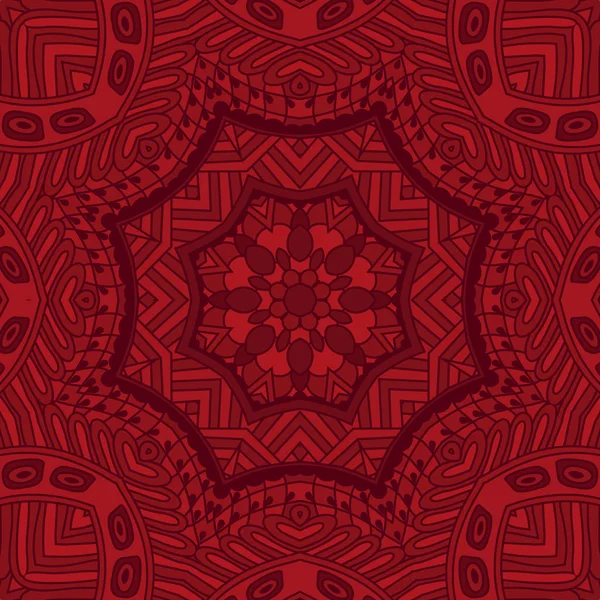 Mandala geometrico astratto rosso testurizzato vettore di sfondo — Vettoriale Stock