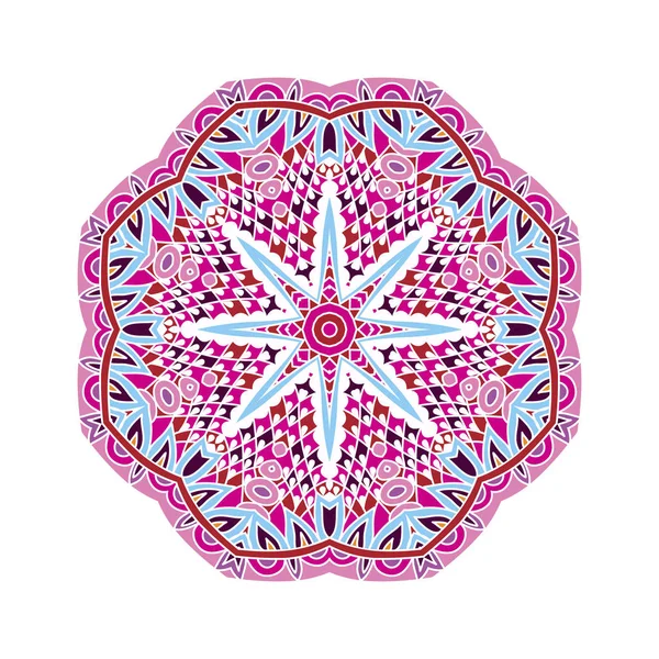 Mandala de garabato dibujado a mano vectorial. Aislado. Ilustración sobre doodle line art style . — Vector de stock