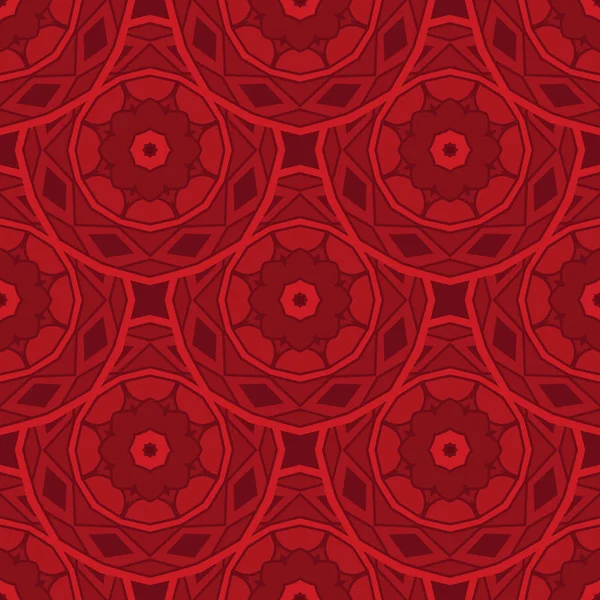 Rode abstract geometrische cirkels bloem gestructureerde achtergrond vector — Stockvector