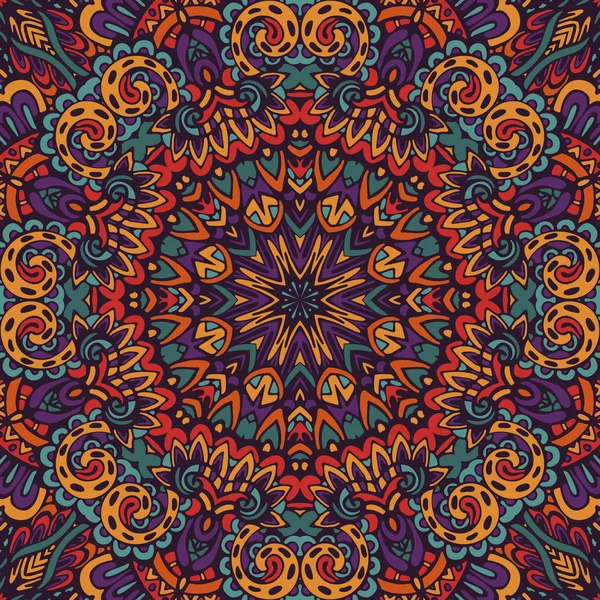 Mandala floral design colorful ornament stylish element — Stock Vector