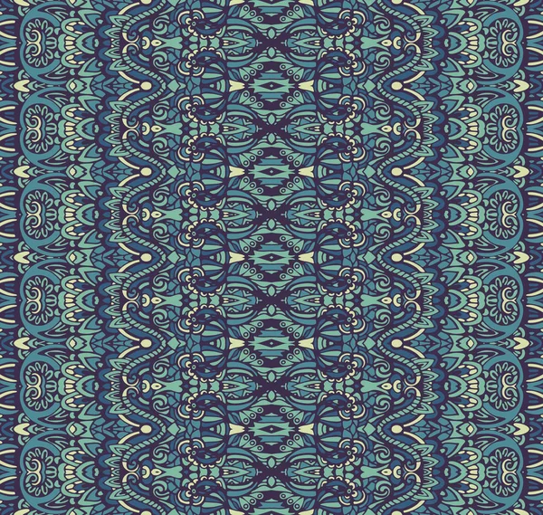 Abstrakte geometrische blau gestreifte Teppichbordüre — Stockvektor