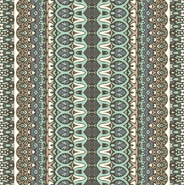 Tribal vintage abstrato geométrico étnico sem costura padrão ornamental. Projeto têxtil listrado indiano — Vetor de Stock