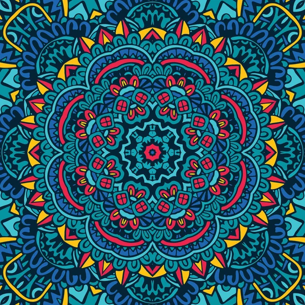 Feestelijke naadloze patroon doodle mandala — Stockfoto