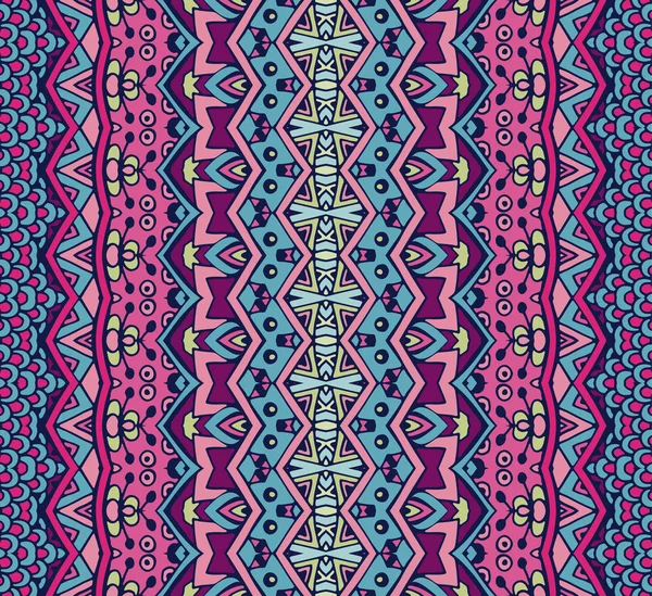 Tribal vintage abstrait géométrique ethnique sans couture motif ornemental — Image vectorielle