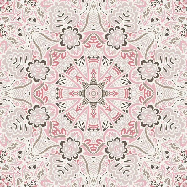 Schattig vintage lace decoratieve roze geometrische lijn kunst achtergrond — Stockvector