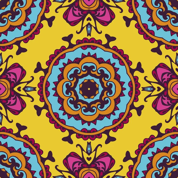 抽象的なカラフルな幾何学的なエスニックのシームレスなパターン装飾 — ストックベクタ