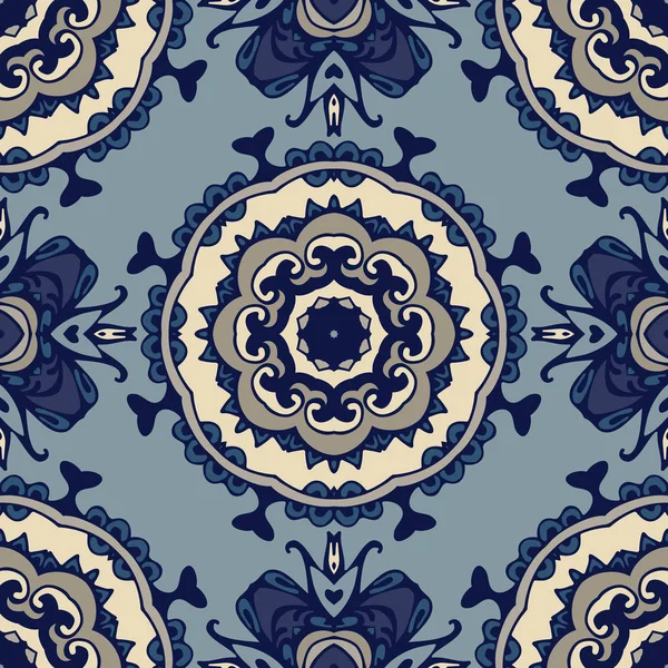 Patrón ornamental sin costura de damasco abstracto para tela — Vector de stock