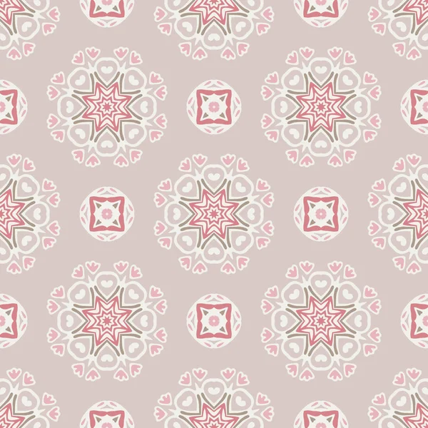 Vintage nahtlose niedliche rosa Fliese Design Muster Hintergrund. — Stockvektor