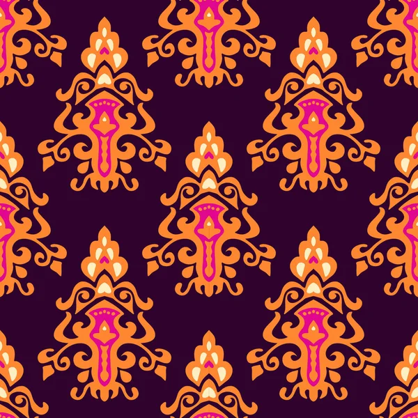 Vector naadloze abstracte hand getekend stijl patroon. Achtergrond ornament kleurrijk — Stockvector