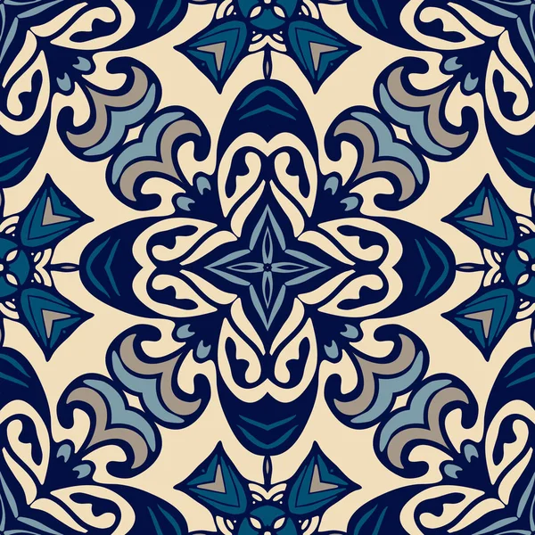 Azulejos de patrón sin costura azul vector abstarct fondo — Foto de stock gratis